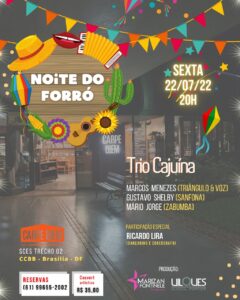 Sexta no Carpe recebe o Trio Cajuína para uma noite de forró