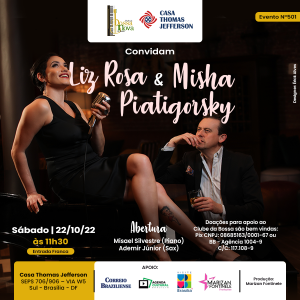 Liz Rosa e Misha Piatigorsky em apresentação ímpar no Clube da Bossa Nova