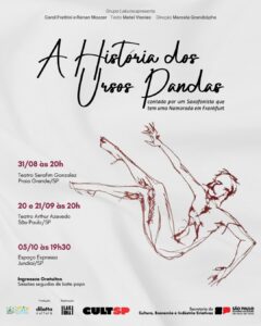 Espetáculo “A História dos Ursos Pandas Contada por um Saxofonista que tem uma Namorada em Frankfurt” estreia nova montagem